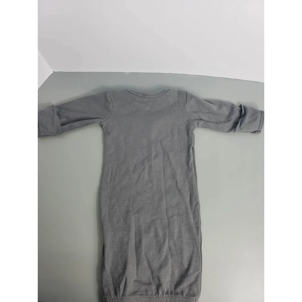 Baby Vision Grey Fox‎ Embroidered Cotton Sleeper Gown 0-6M 51488